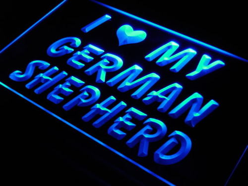 I Love German Shepherd Dog Pet Neon Light Sign
